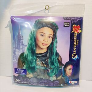 Disguise Disney Descendants 3 Uma Wig Green Halloween Costume Accessory NEW